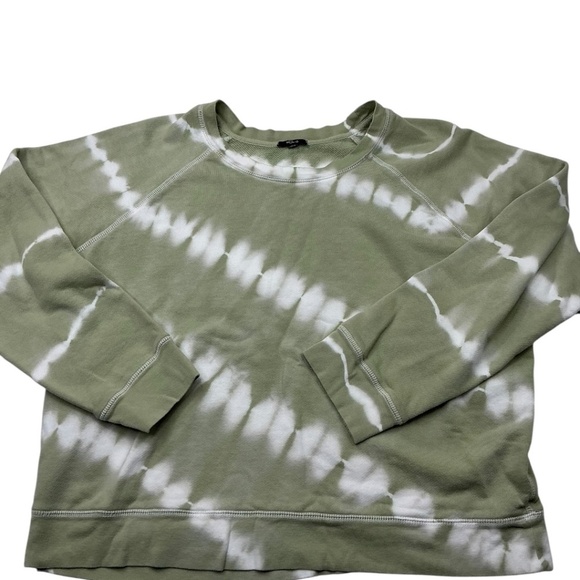 Rails Tie Dye Sweatshirt Theo Sage Green Ivory Cotton Size Large - Picture 5 of 11